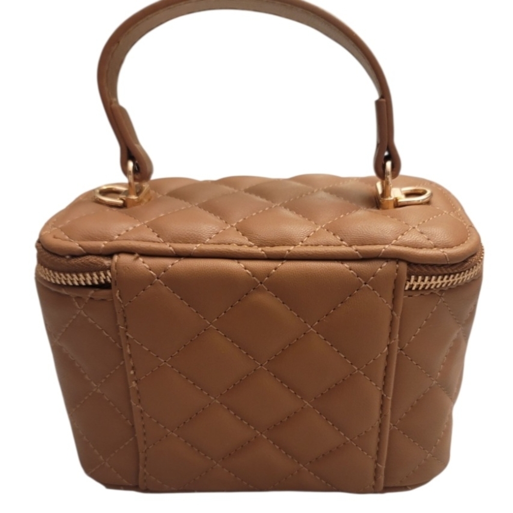 Valentino Orlandi Brown Quilted Crossbody Bag*free gift w/purchase* NWT - Picture 3 of 15